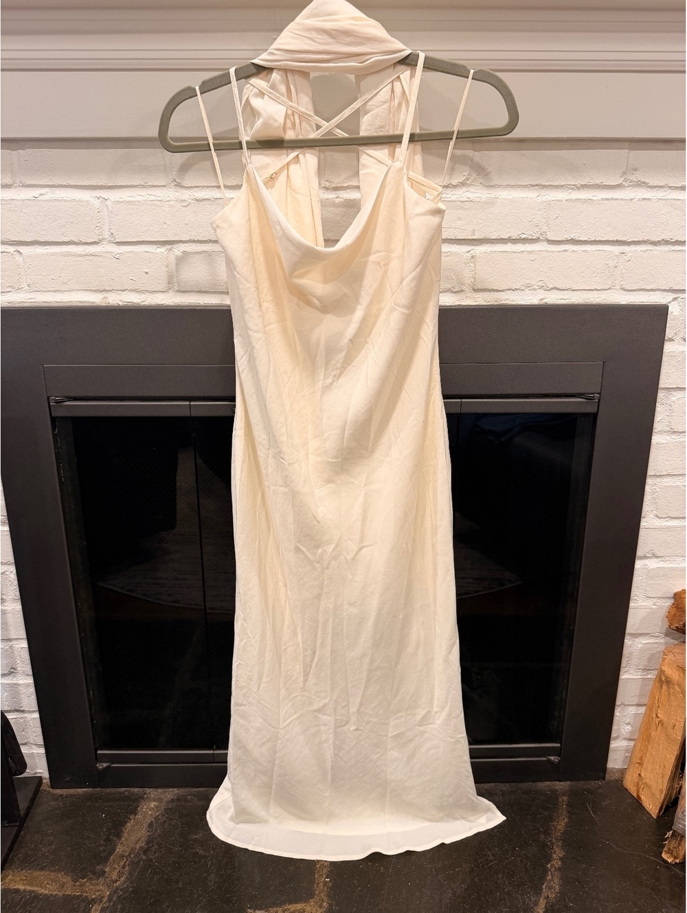 Sadie & Sage silky slip dress with wrap